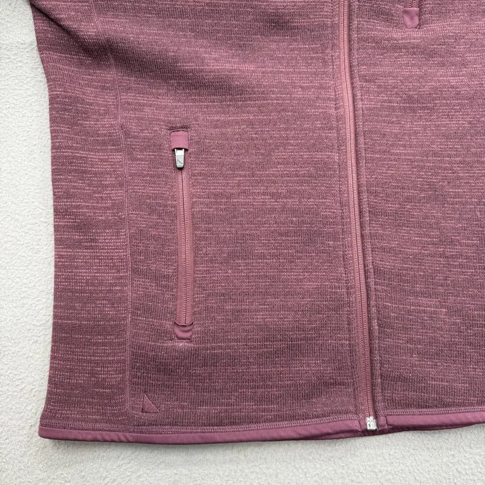UNTUCKit Kezoh Jacket Mens Large Purple Full Zip‎ Fleece Polyester Casual